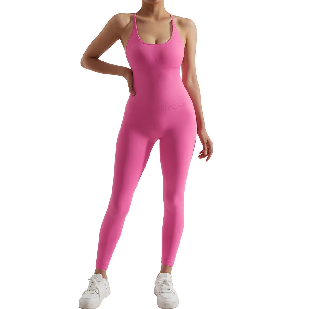 Bodycon Jumpsuit Women Full Seasons Casual Fitness Sporty Playsuit