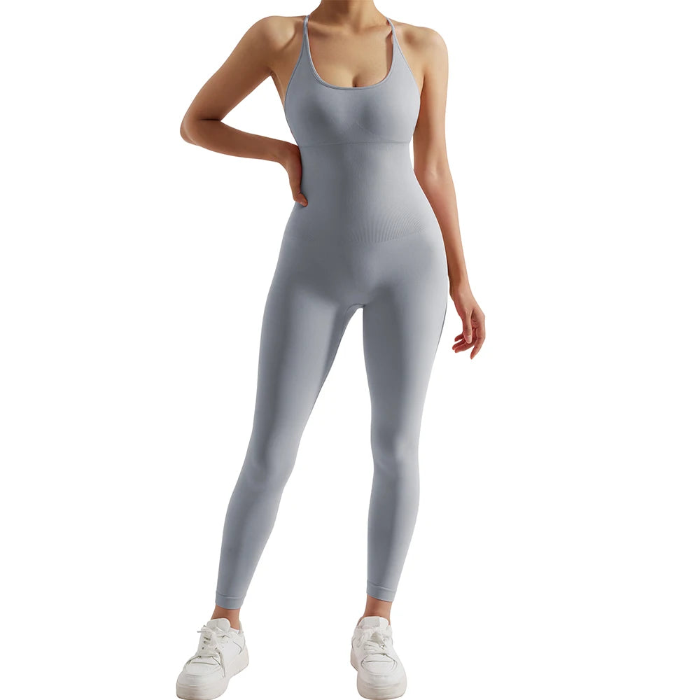 Bodycon Jumpsuit Women Full Seasons Casual Fitness Sporty Playsuit