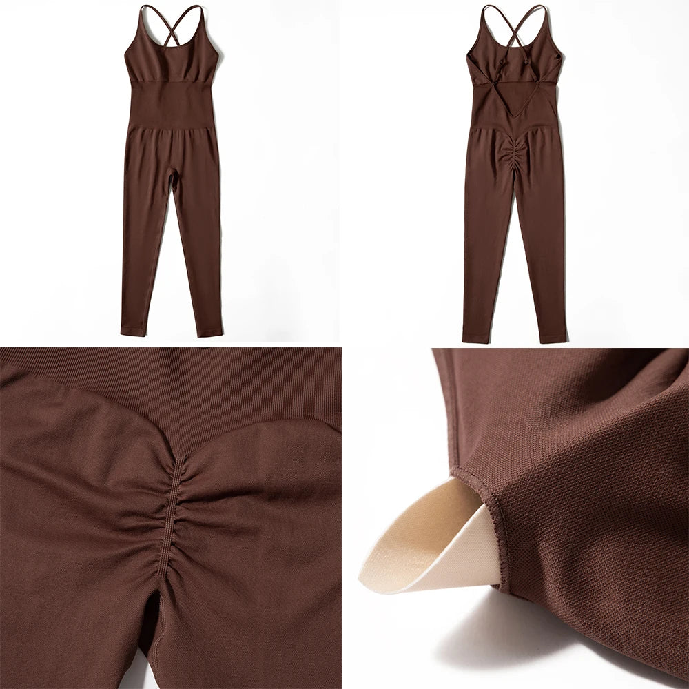 Bodycon Jumpsuit Women Full Seasons Casual Fitness Sporty Playsuit