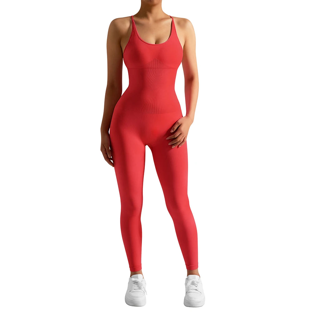 Bodycon Jumpsuit Women Full Seasons Casual Fitness Sporty Playsuit