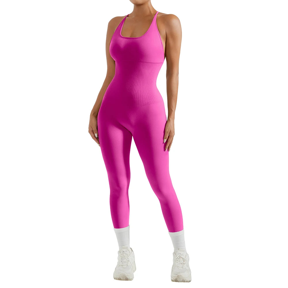 Bodycon Jumpsuit Women Full Seasons Casual Fitness Sporty Playsuit