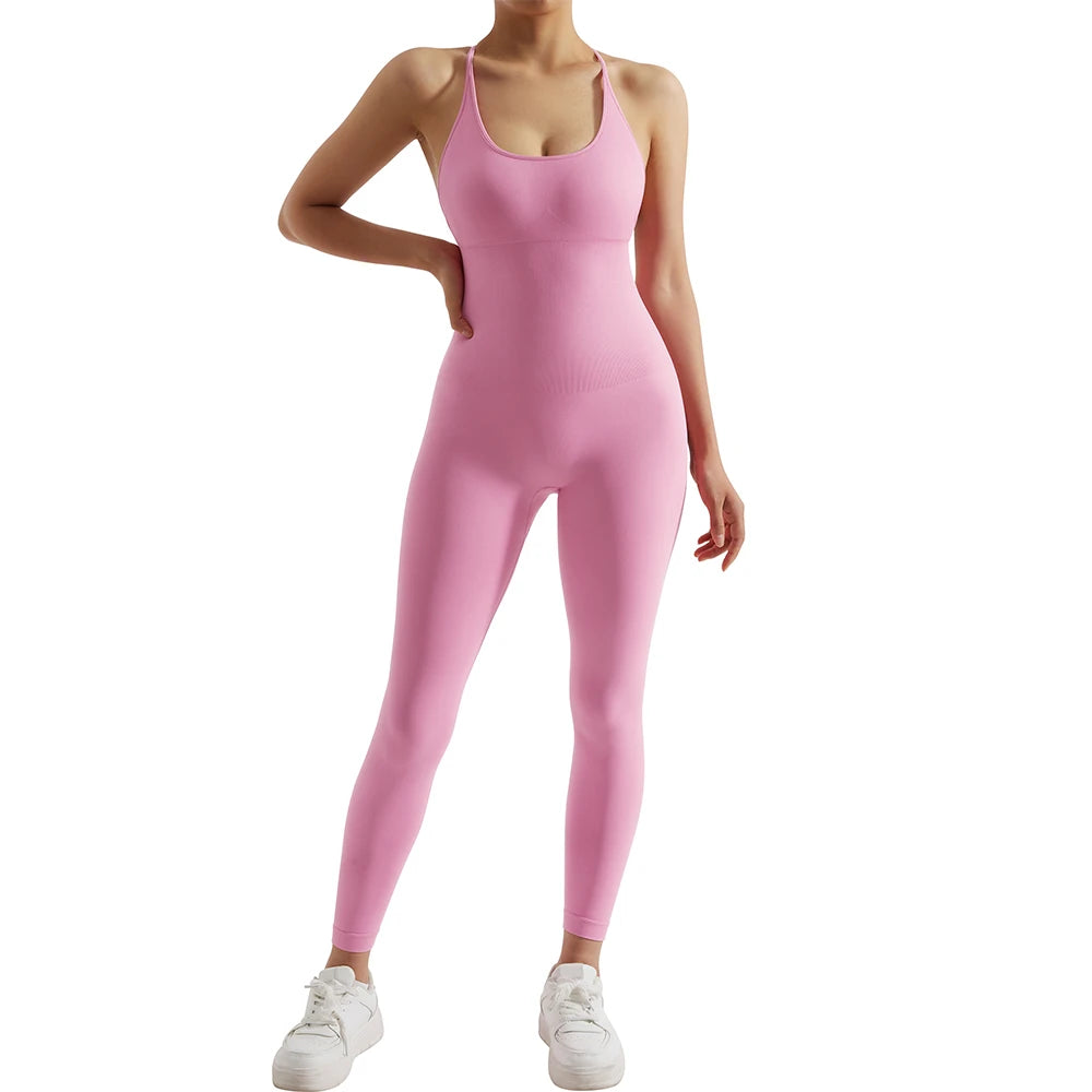 Bodycon Jumpsuit Women Full Seasons Casual Fitness Sporty Playsuit