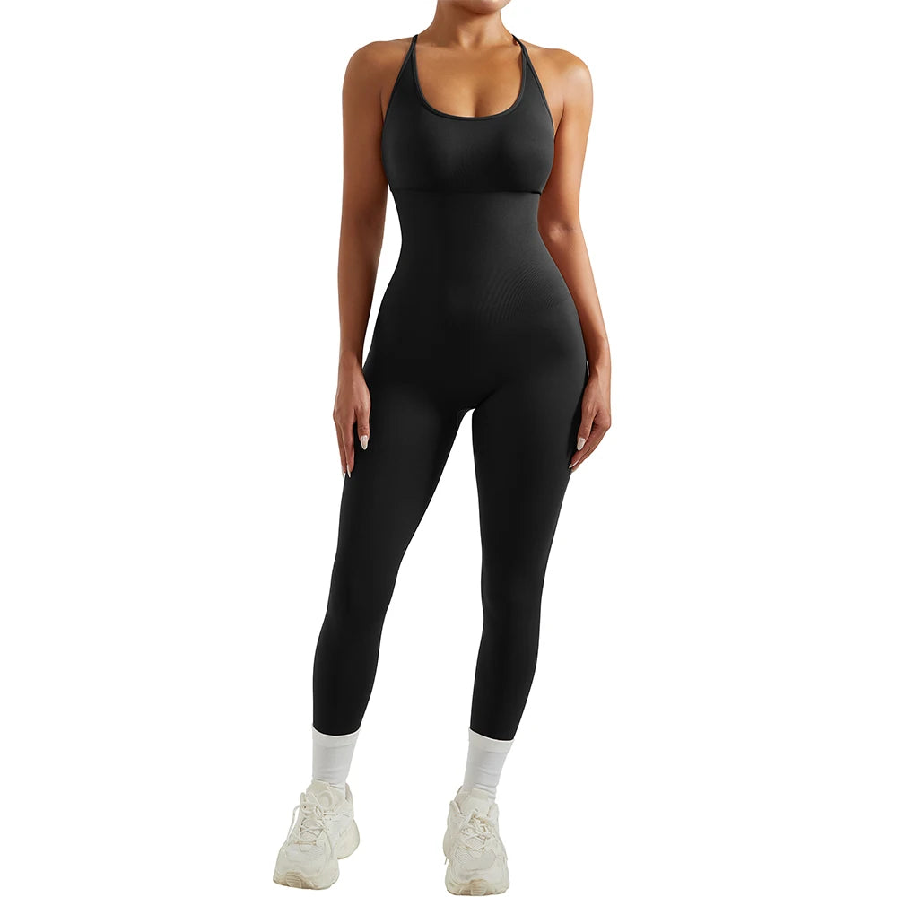 Bodycon Jumpsuit Women Full Seasons Casual Fitness Sporty Playsuit
