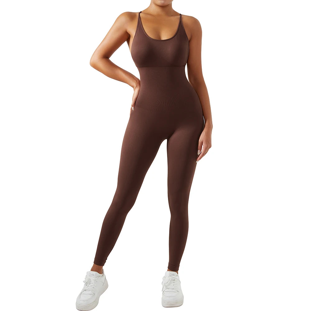Bodycon Jumpsuit Women Full Seasons Casual Fitness Sporty Playsuit