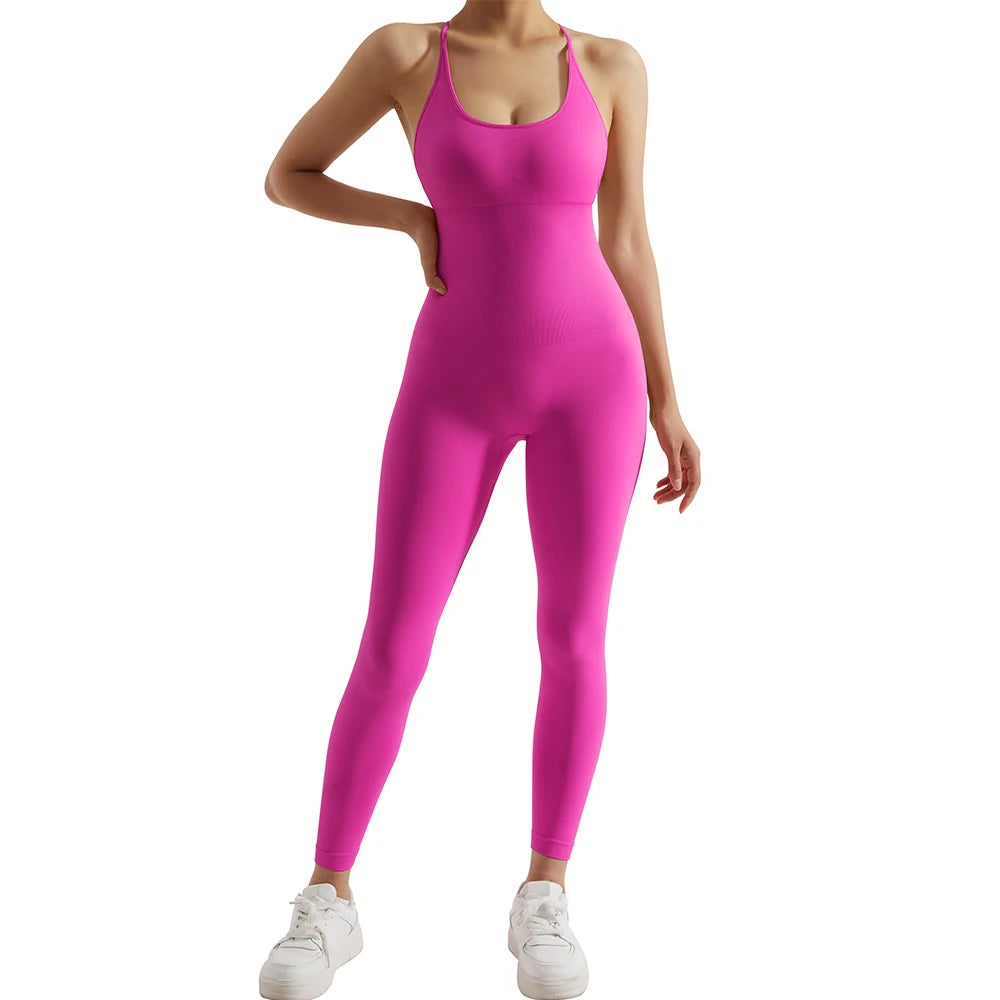 Bodycon Jumpsuit Women Full Seasons Casual Fitness Sporty Playsuit
