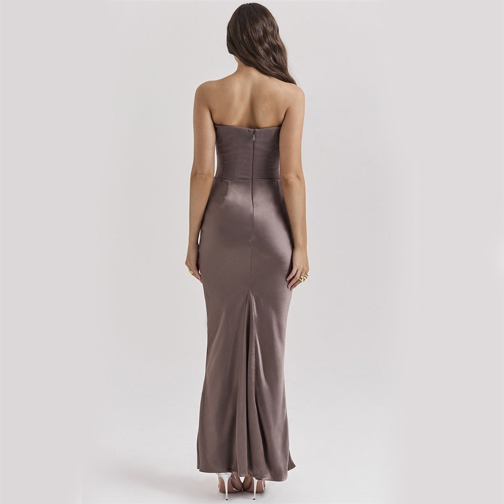Slim Tube Top Long Sexy Dress For Women